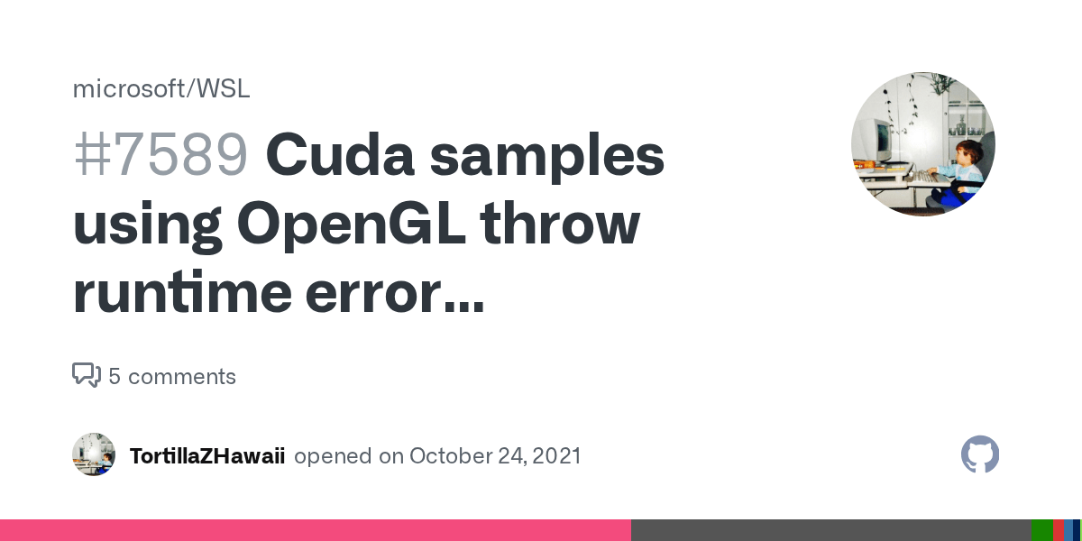 Cuda samples using OpenGL throw runtime error "cudaErrorOperatingSystem