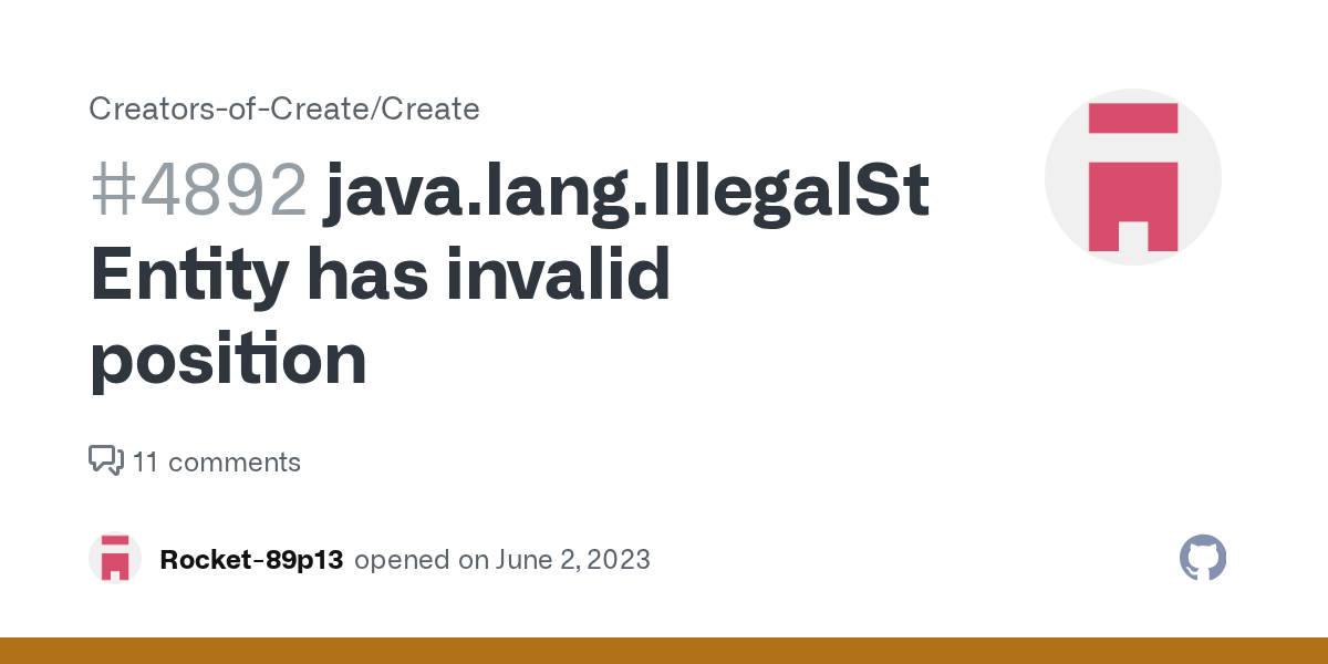 java.lang.IllegalStateException Entity has invalid position · Issue