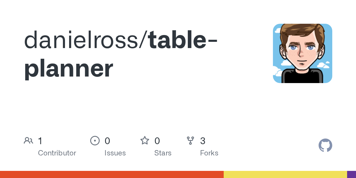 GitHub danielross/tableplanner