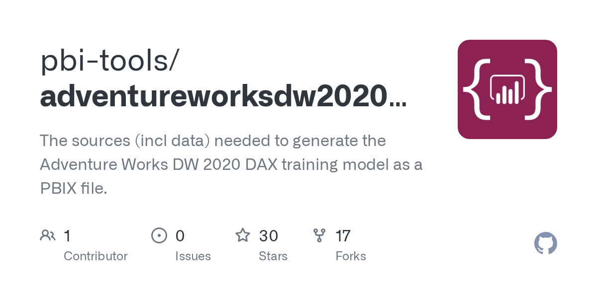 GitHub pbitools/adventureworksdw2020pbix The sources (incl data