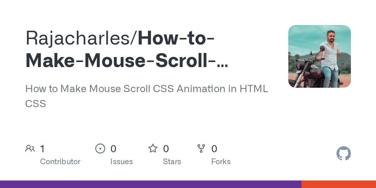 GitHub Rajacharles/HowtoMakeMouseScrollCSSAnimationinHTMLCSS
