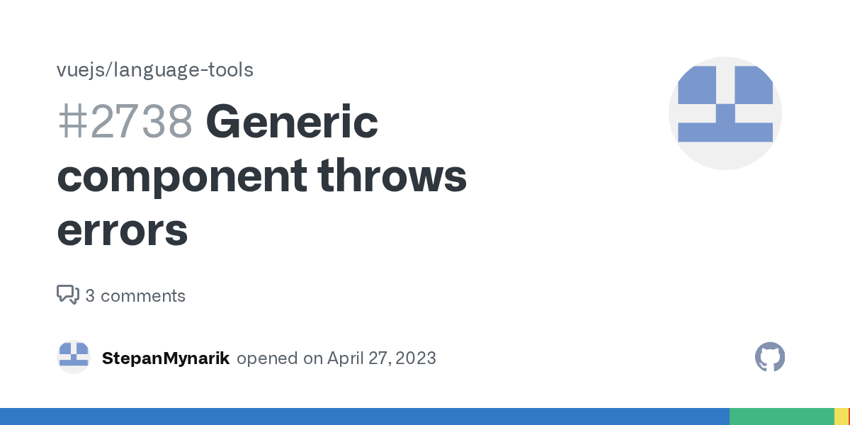Generic component throws errors · Issue 2738 · vuejs/languagetools · GitHub
