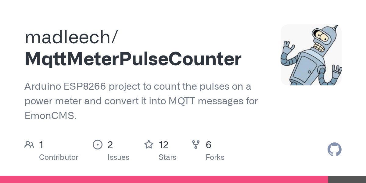 GitHub madleech/MqttMeterPulseCounter Arduino ESP8266 project to