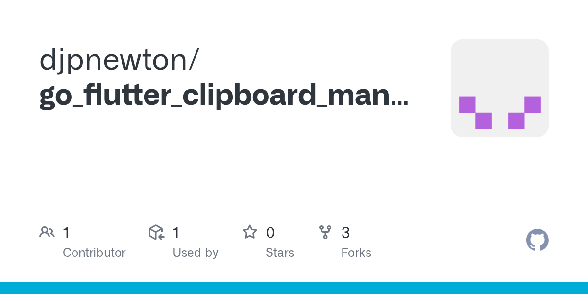 GitHub djpnewton/go_flutter_clipboard_manager