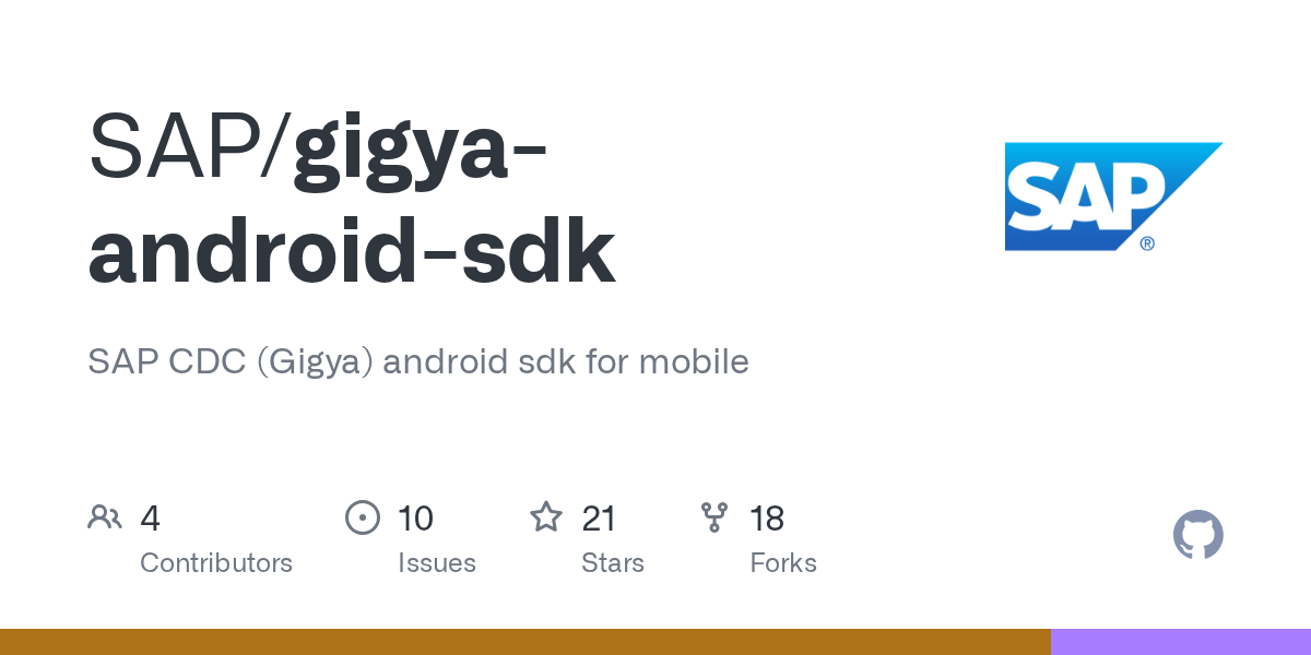 GitHub SAP/gigyaandroidsdk SAP CDC (Gigya) android sdk for mobile