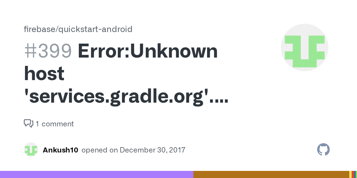 ErrorUnknown host You may need to adjust the