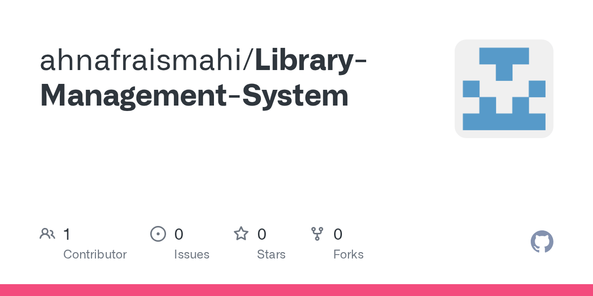 GitHub iniygduwgyduy/LibraryManagementSystem
