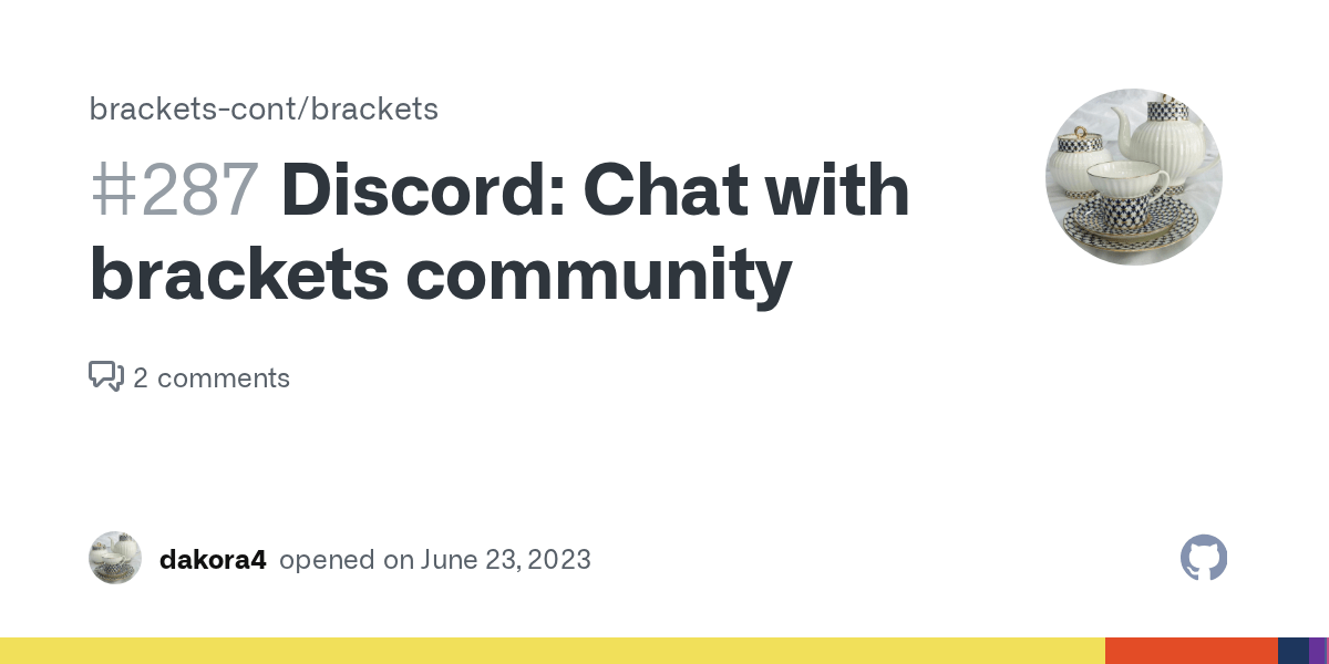 Discord Chat with brackets community · Issue 287 · bracketscont