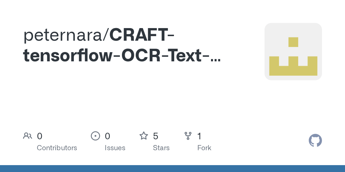 GitHub peternara/CRAFTtensorflowOCRTextDetection