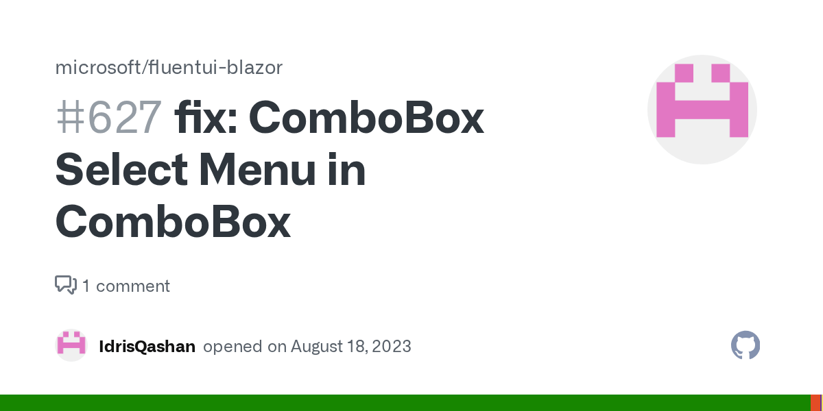 fix ComboBox Select Menu in ComboBox · Issue 627 · microsoft/fluentui
