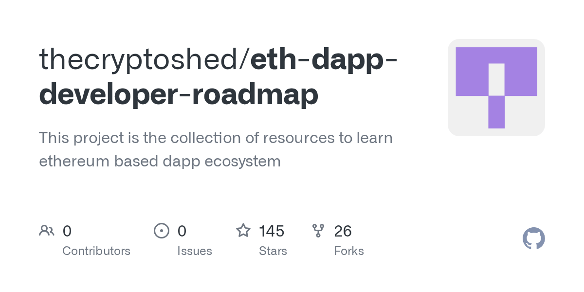 GitHub thecryptoshed/ethdappdeveloperroadmap This project is the