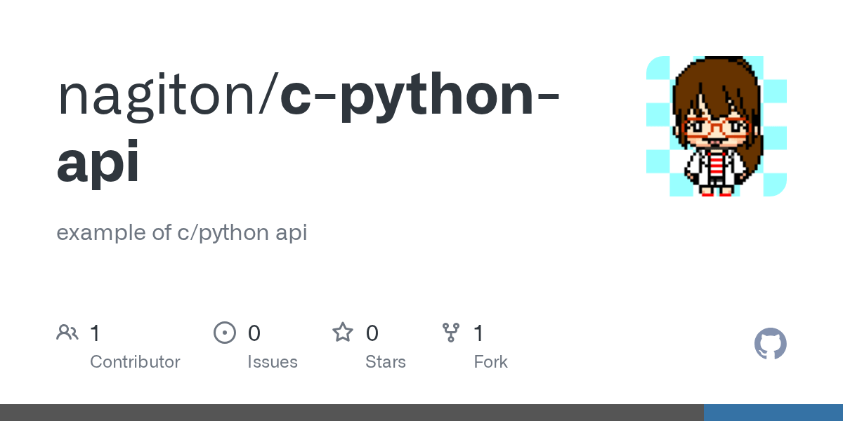 GitHub nagiton/cpythonapi example of c/python api