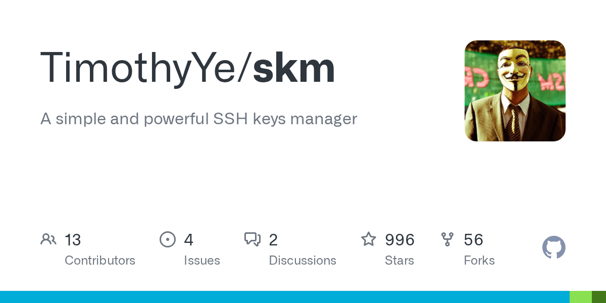 GitHub TimothyYe/skm A simple and powerful SSH keys manager
