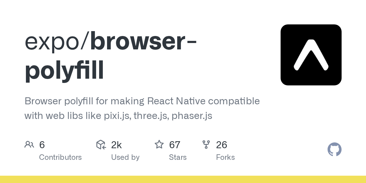 GitHub expo/browserpolyfill Browser polyfill for making React Native compatible with web