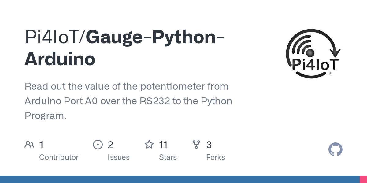 GitHub Pi4IoT/GaugePythonArduino Read out the value of the
