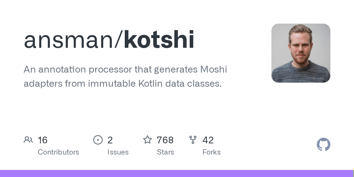 GitHub ansman/kotshi An annotation processor that generates Moshi