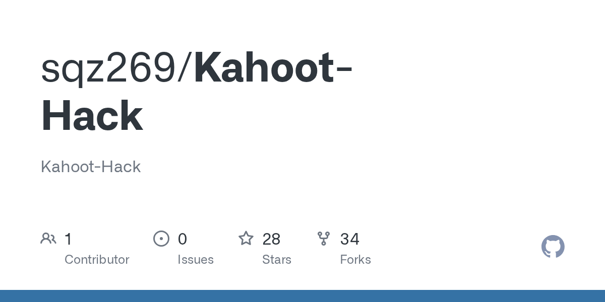 GitHub sqz269/KahootHack KahootHack