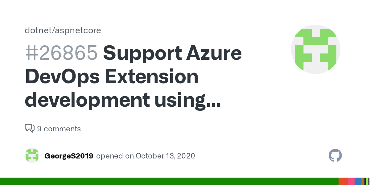 Support Azure DevOps Extension development using Blazor · Issue 26865