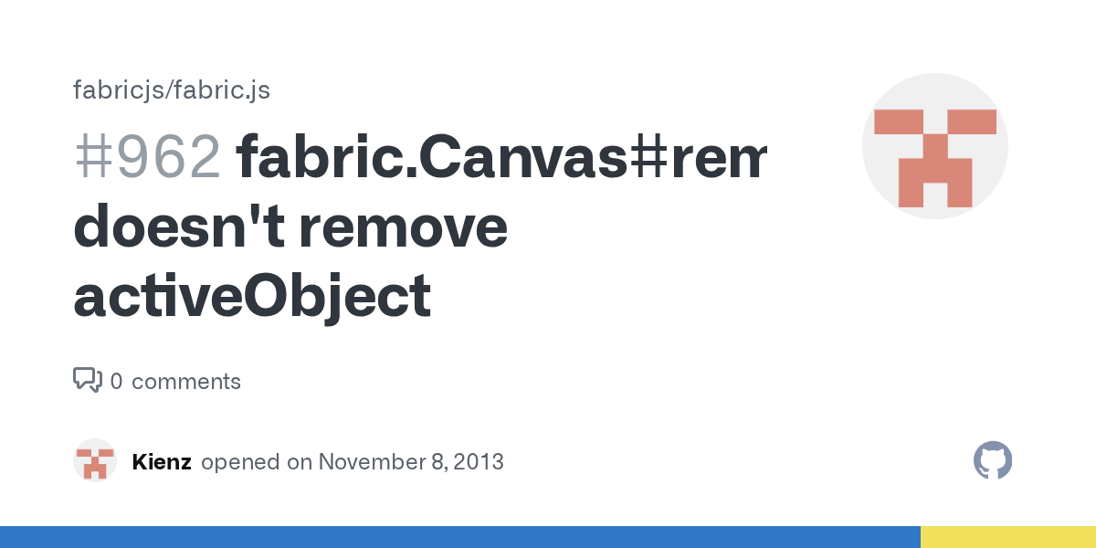 fabric.Canvasremove doesn't remove activeObject · Issue 962