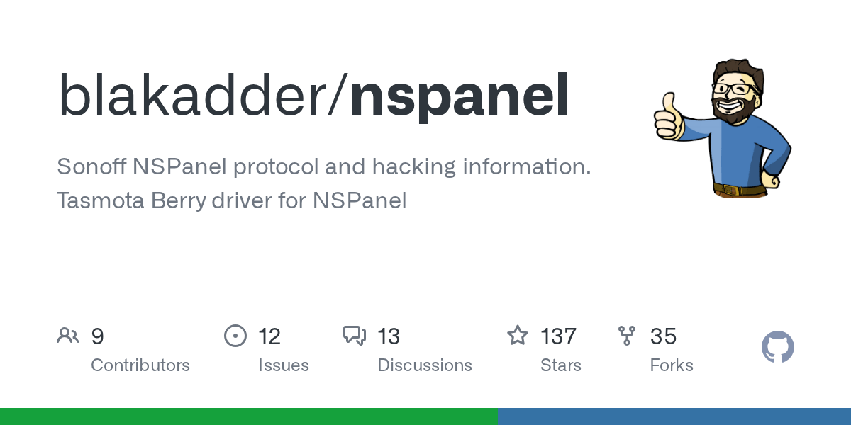 GitHub - blakadder/nspanel: Sonoff NSPanel protocol and hacking