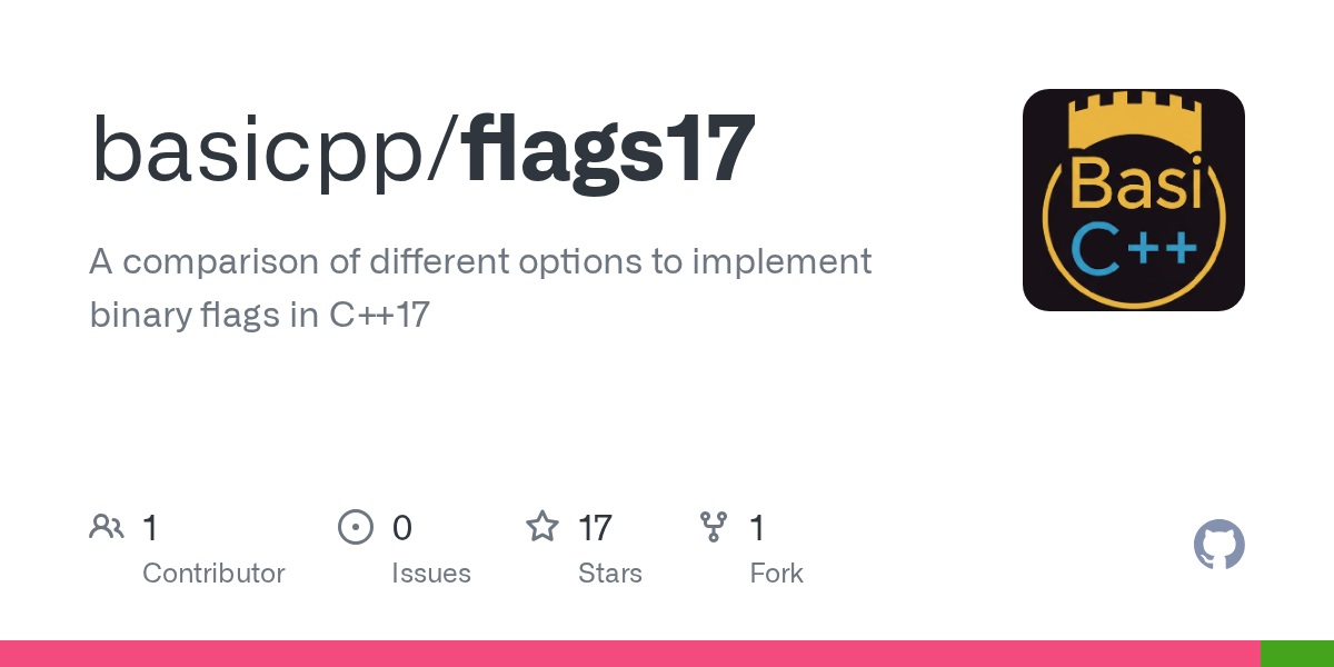 GitHub basicpp17/flags17 A comparison of different options to
