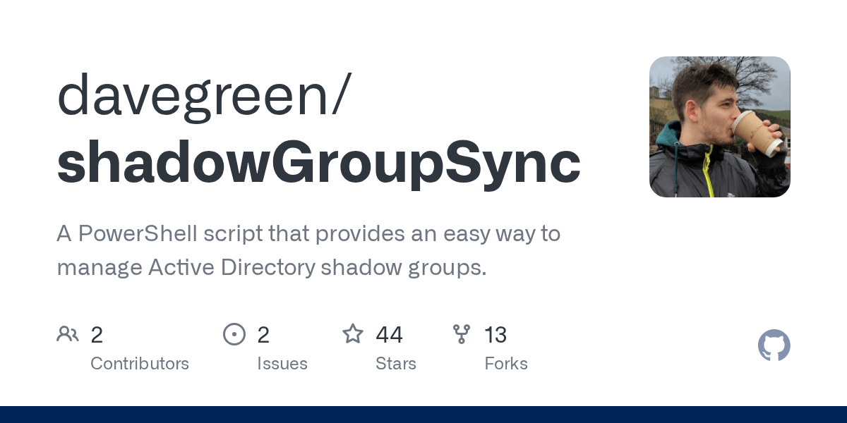 GitHub davegreen/shadowGroupSync A PowerShell script that provides