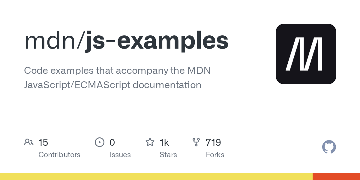 GitHub mdn/jsexamples Code examples that the MDN