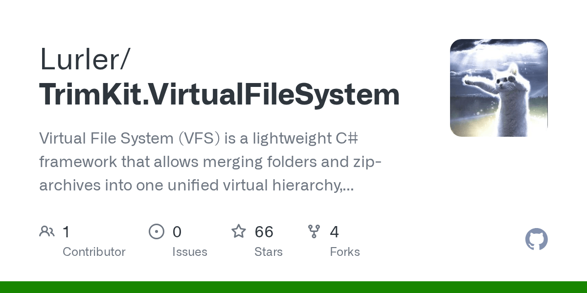 GitHub Lurler/VirtualFileSystem Virtual File System (VFS) is a