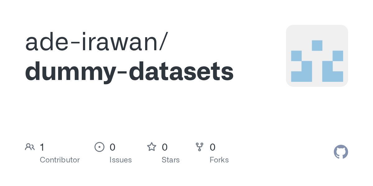 GitHub adeirawan/dummydatasets