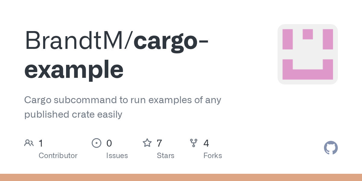 GitHub BrandtM/cargoexample Cargo to run examples of any