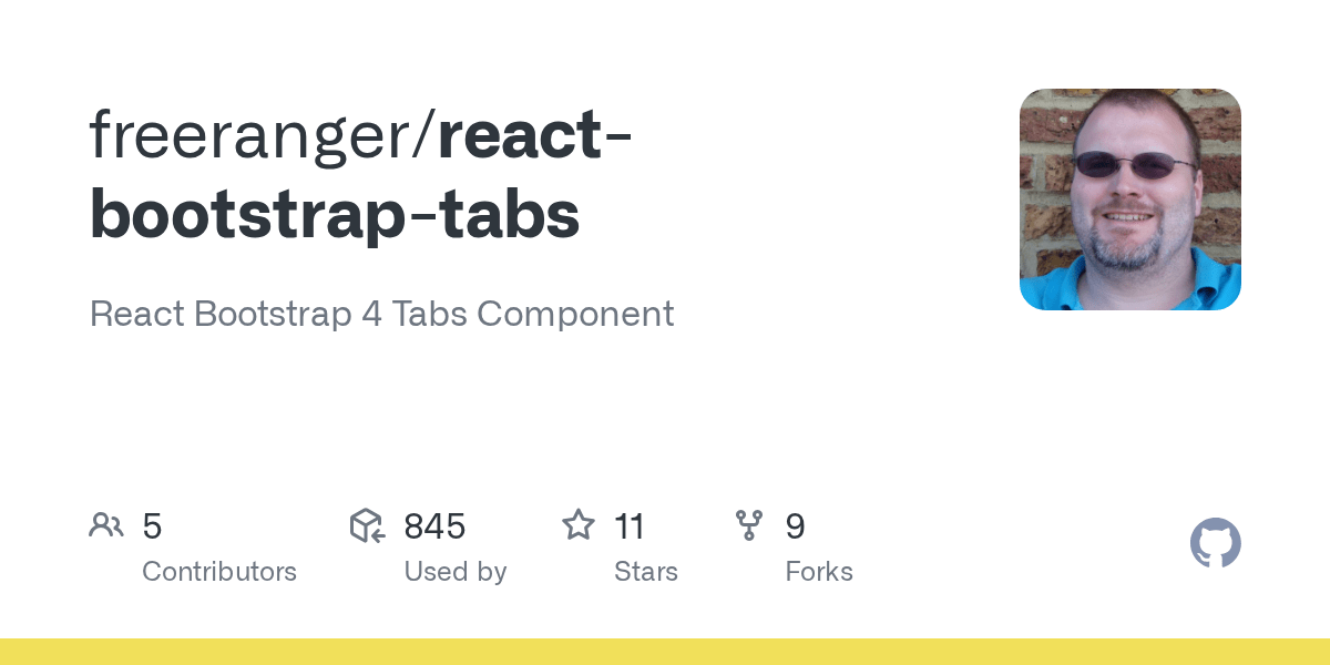 GitHub freeranger/reactbootstraptabs React Bootstrap 4 Tabs Component