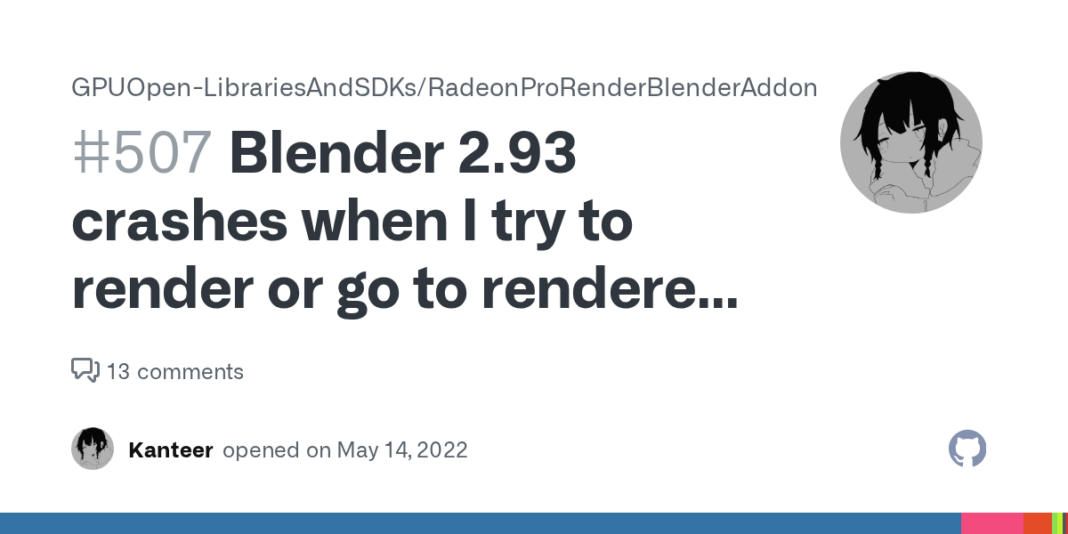 Blender 2.93 crashes when I try to render or go to rendered view