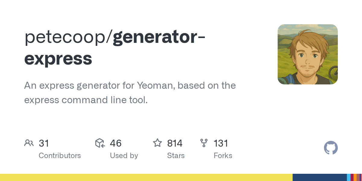 GitHub petecoop/generatorexpress An express generator for Yeoman
