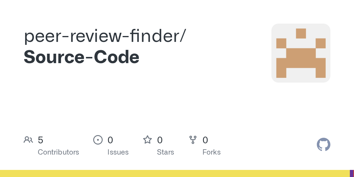 GitHub peerreviewfinder/SourceCode
