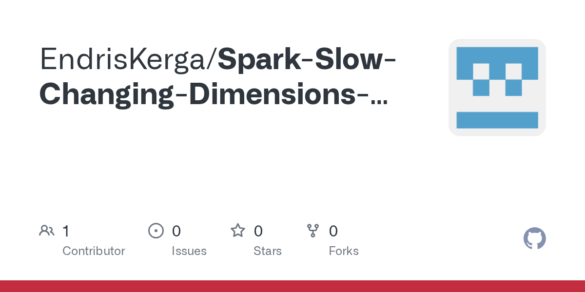 GitHub EndrisKerga/SparkSlowChangingDimensionsType2Demo