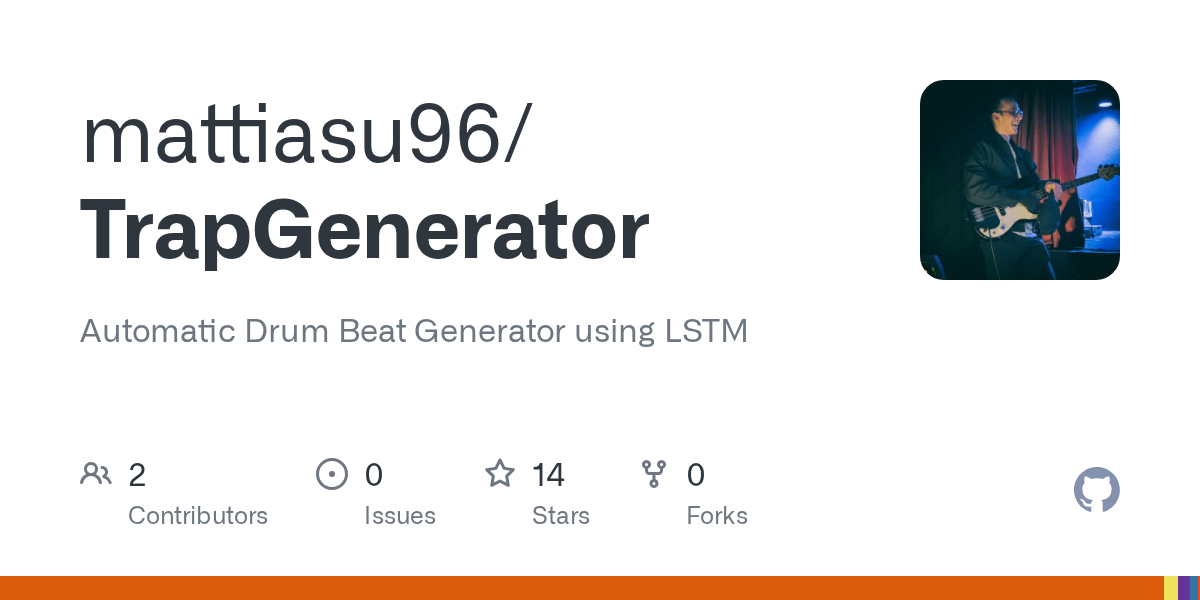 GitHub mattiasu96/TrapGenerator Automatic Drum Beat Generator using LSTM