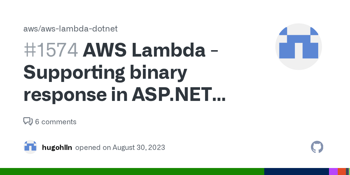 AWS Lambda Supporting binary response in Core 6 · Issue 1574