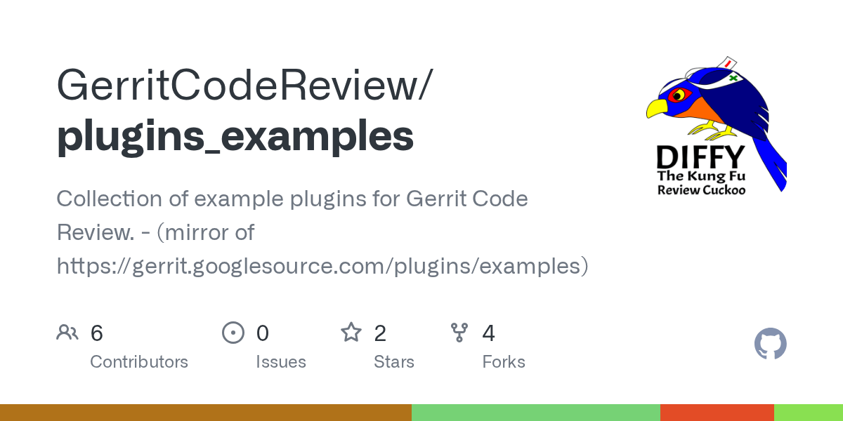 GitHub GerritCodeReview/plugins_examples Collection of example