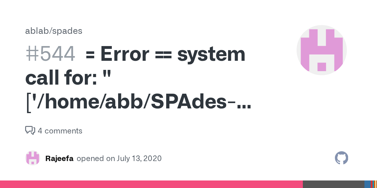 = Error == system call for "['/home/abb/SPAdes3.14.1Linux/bin/spades