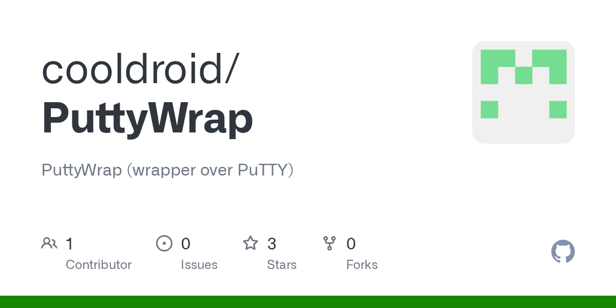 GitHub cooldroid/PuttyWrap PuttyWrap (wrapper over PuTTY)
