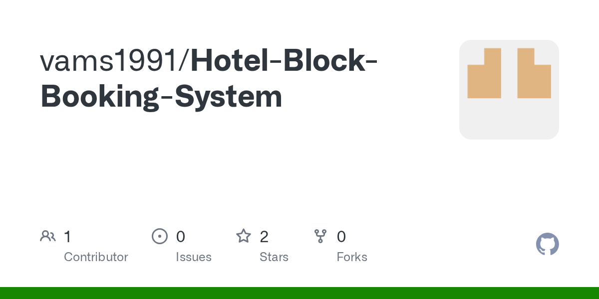 GitHub vams1991/HotelBlockBookingSystem