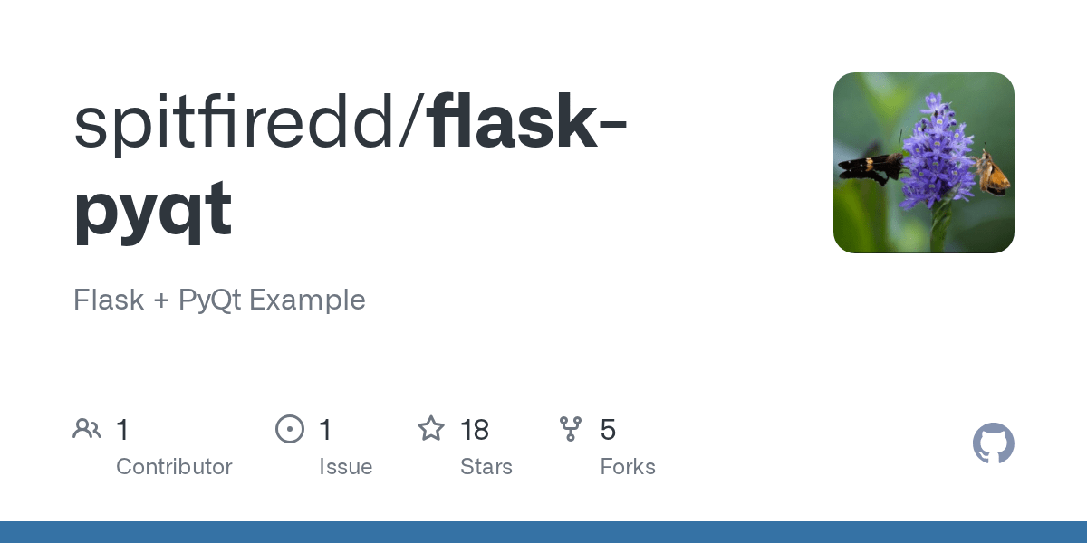 GitHub spitfiredd/flaskpyqt Flask + PyQt Example