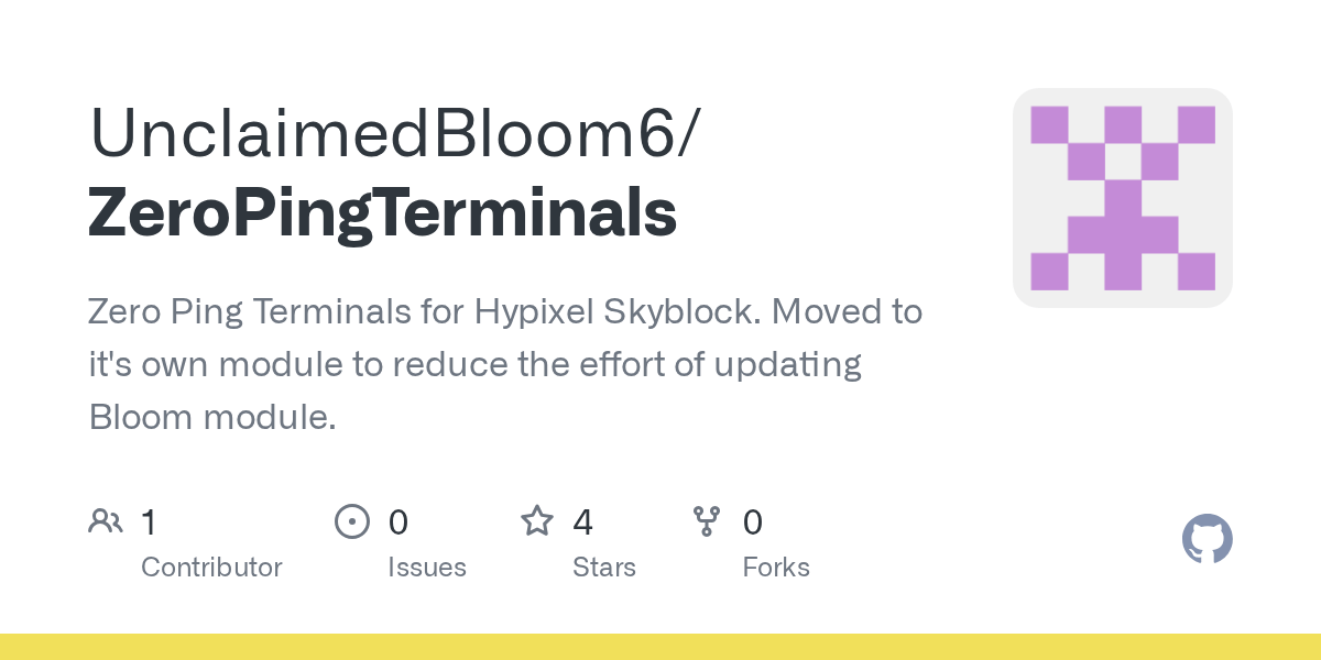 GitHub UnclaimedBloom6/ZeroPingTerminals Zero Ping Terminals for