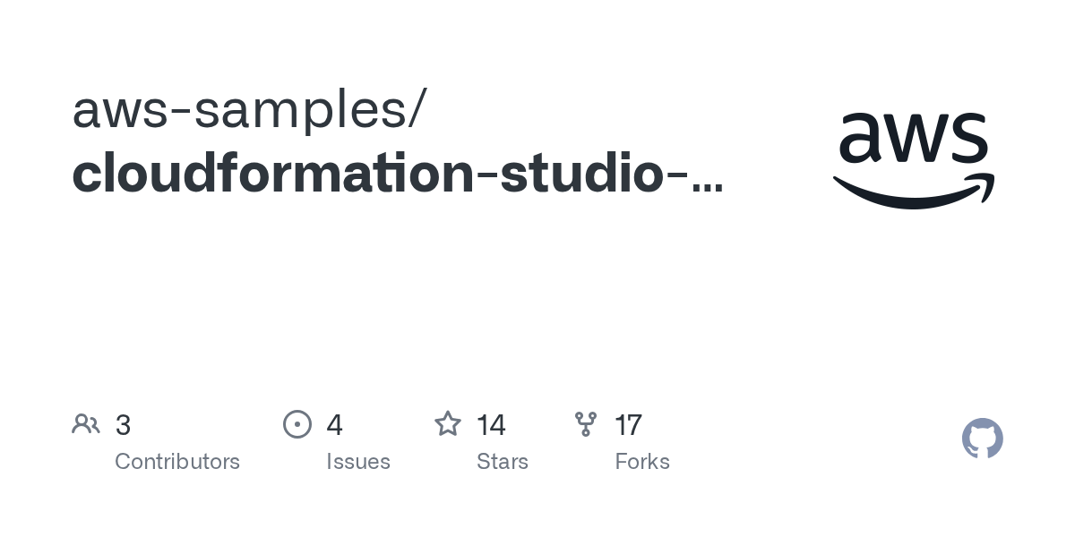 GitHub awssamples/cloudformationstudiodomain