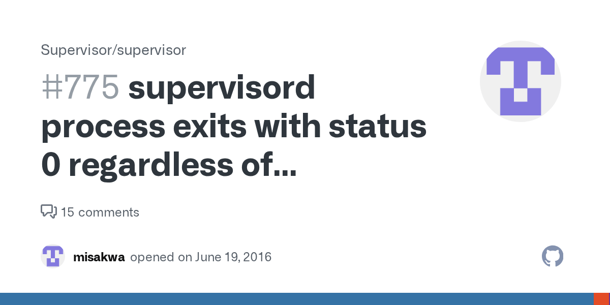 supervisord process exits with status 0 regardless of shutdown