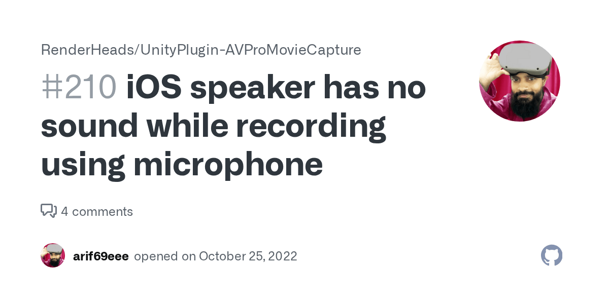 iOS speaker has no sound while recording using microphone · Issue 210