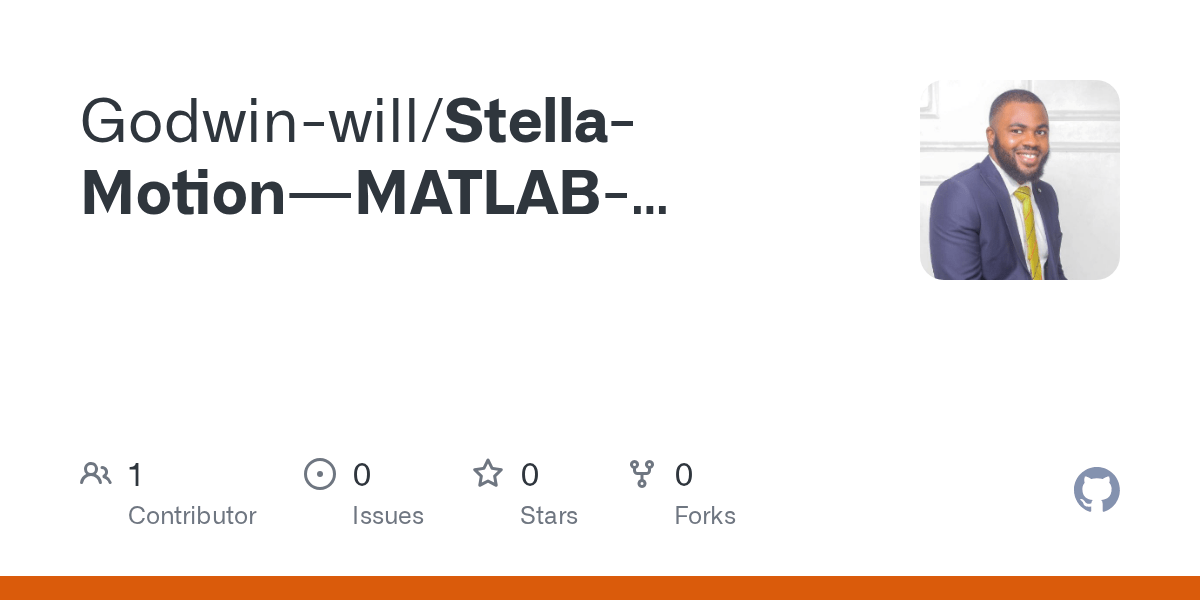 GitHub Godwinwill/StellaMotionMATLABOnramp