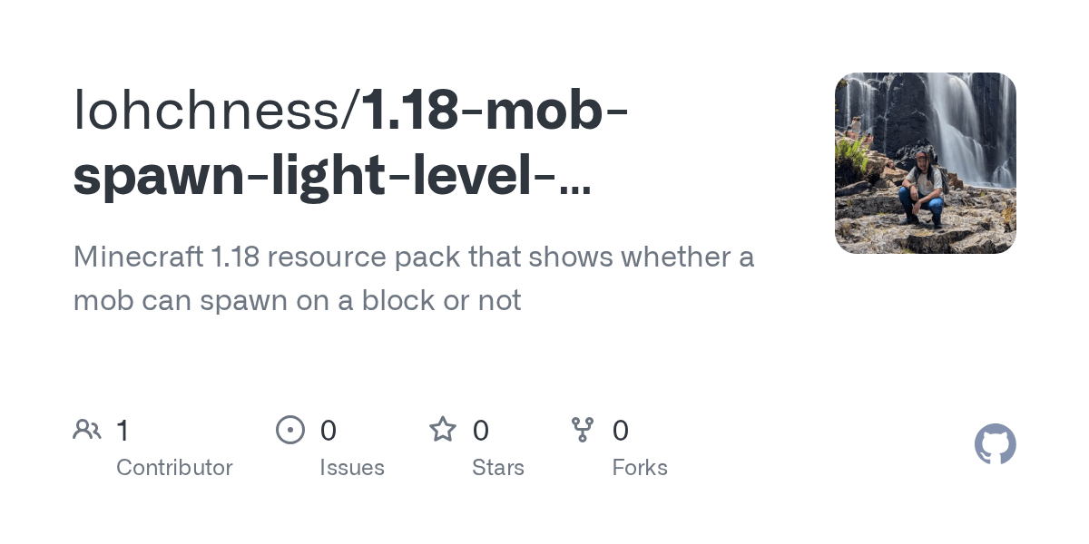 GitHub lohchness/1.18mobspawnlightlevelresourcepack Minecraft 1.18 resource pack that