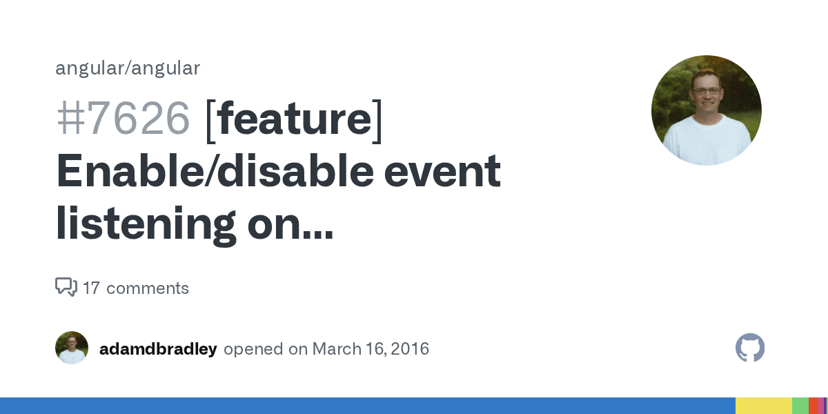 [feature] Enable/disable event listening on HostListeners · Issue