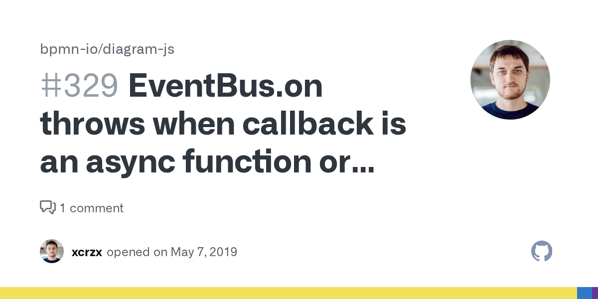 EventBus.on throws when callback is an async function or generator
